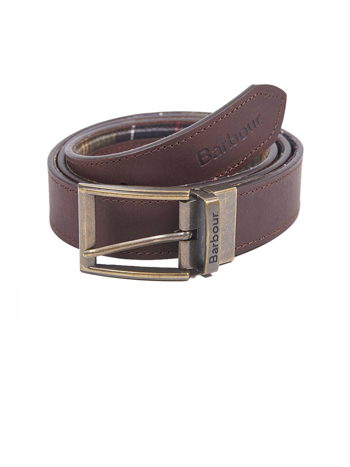 Reversible Tartan Leather Belt 