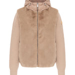 Women's hybrid faux fur jacket