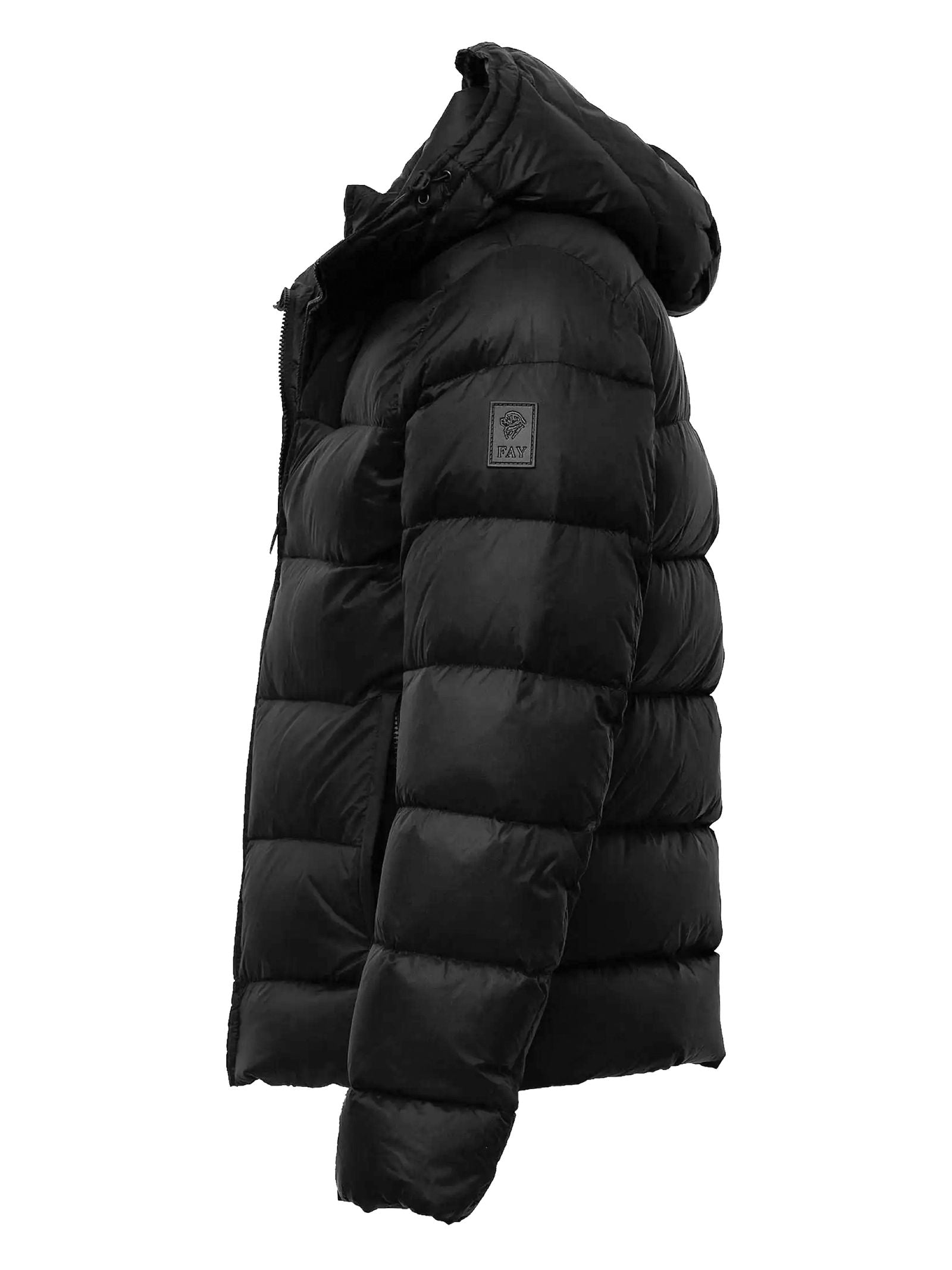 Double-Breasted Hooded Down Jacket