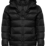 Double-Breasted Hooded Down Jacket