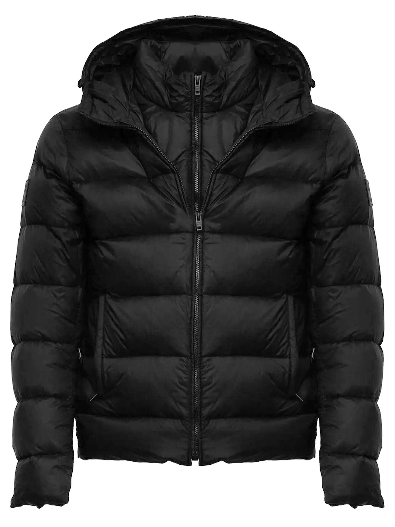 Double-Breasted Hooded Down Jacket