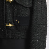 3-Hook Cropped Bomber, Padded Lining