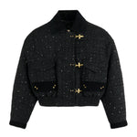 3-Hook Cropped Bomber, Padded Lining