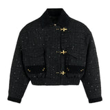 3-Hook Cropped Bomber, Padded Lining