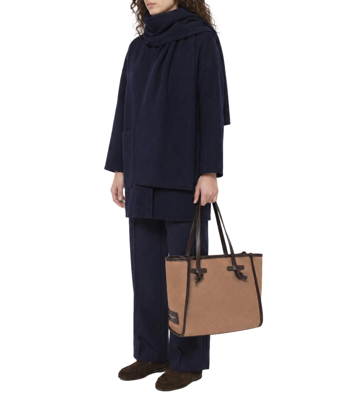 Marcella Bag Tessuto E Pelle Comm Cnv-Se 