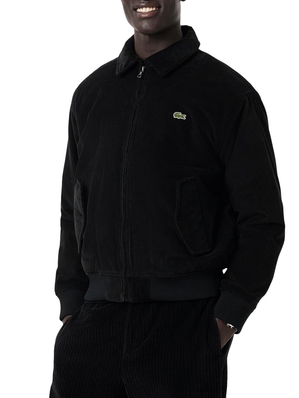 Padded corduroy bomber jacket