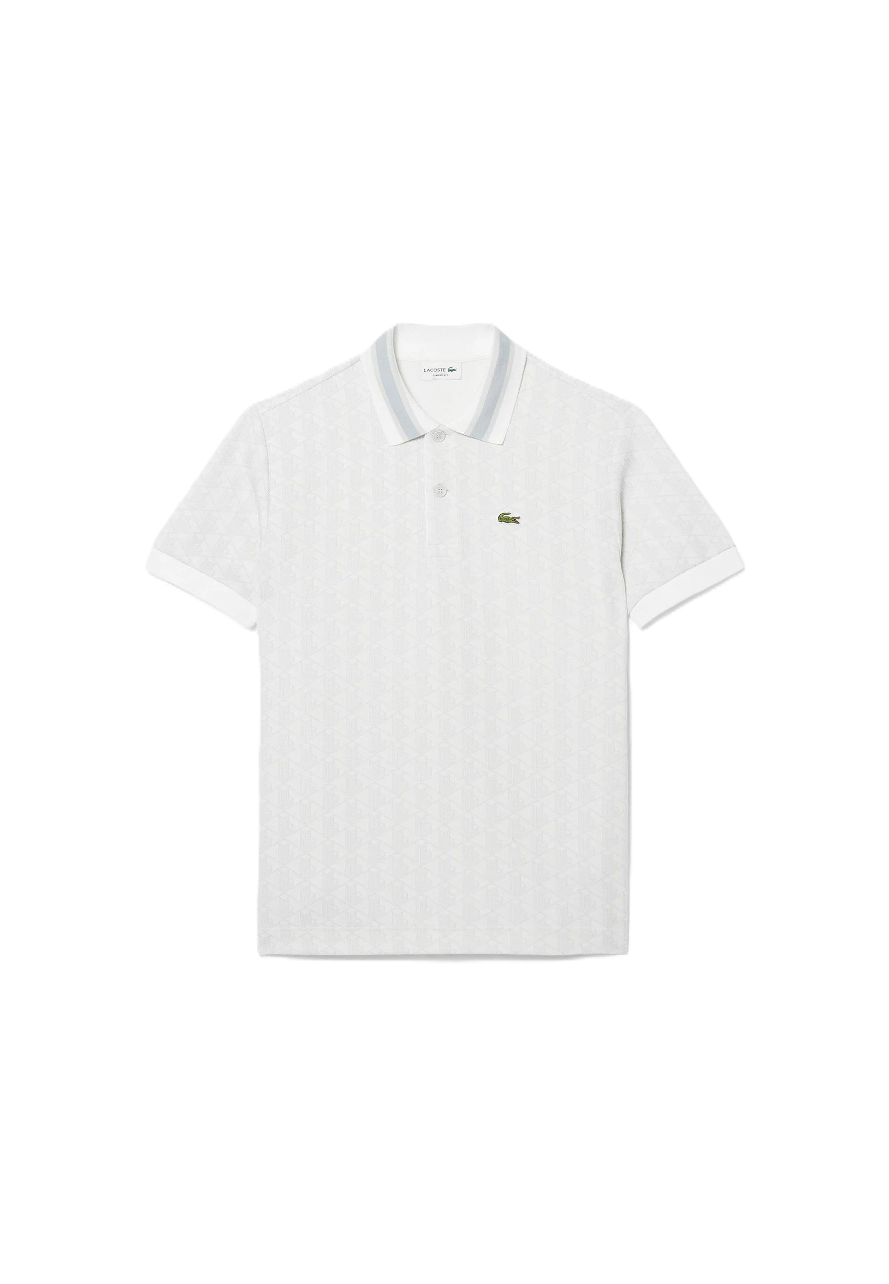Classic fit monogram jacquard polo shirt