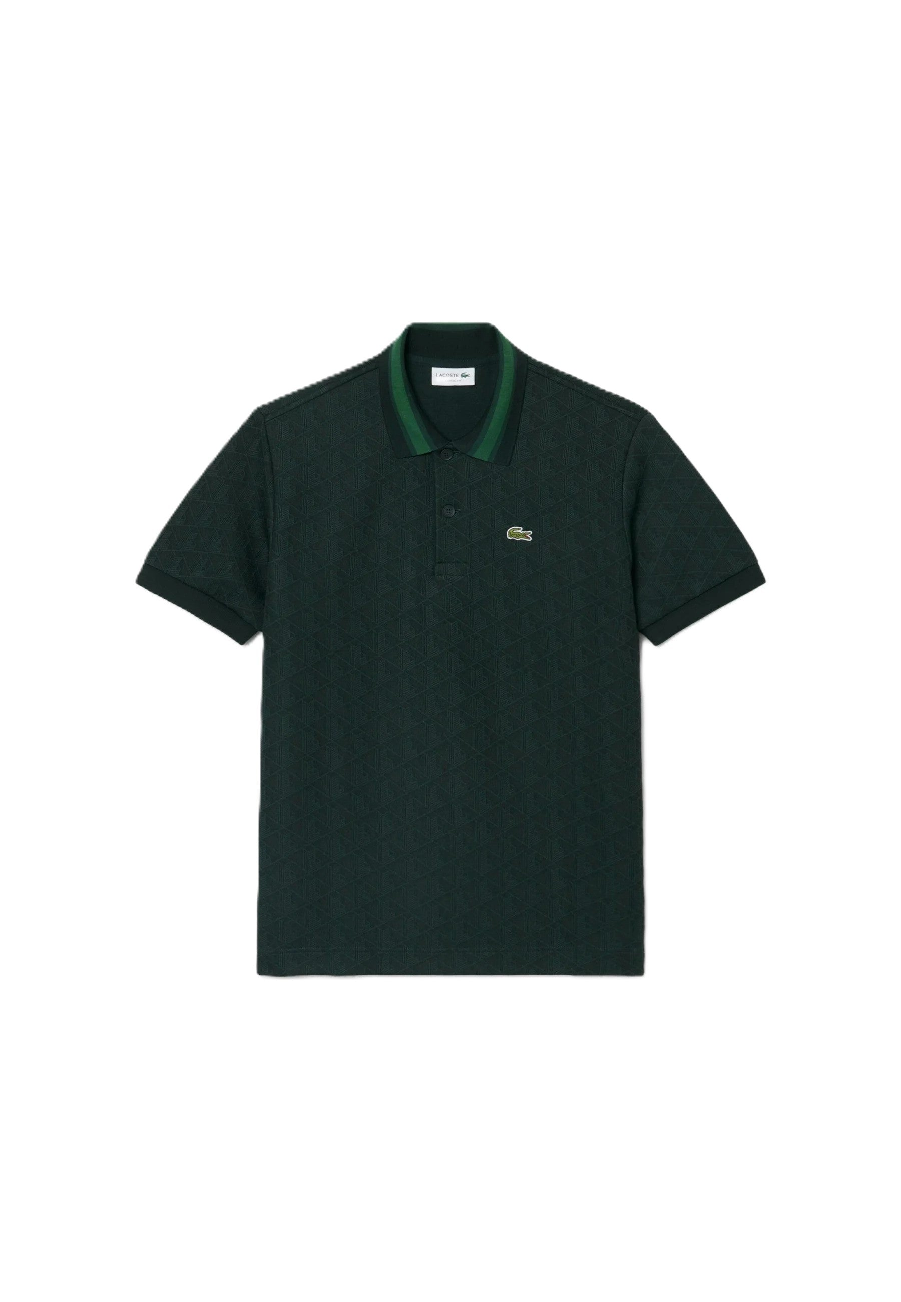 Classic fit monogram jacquard polo shirt
