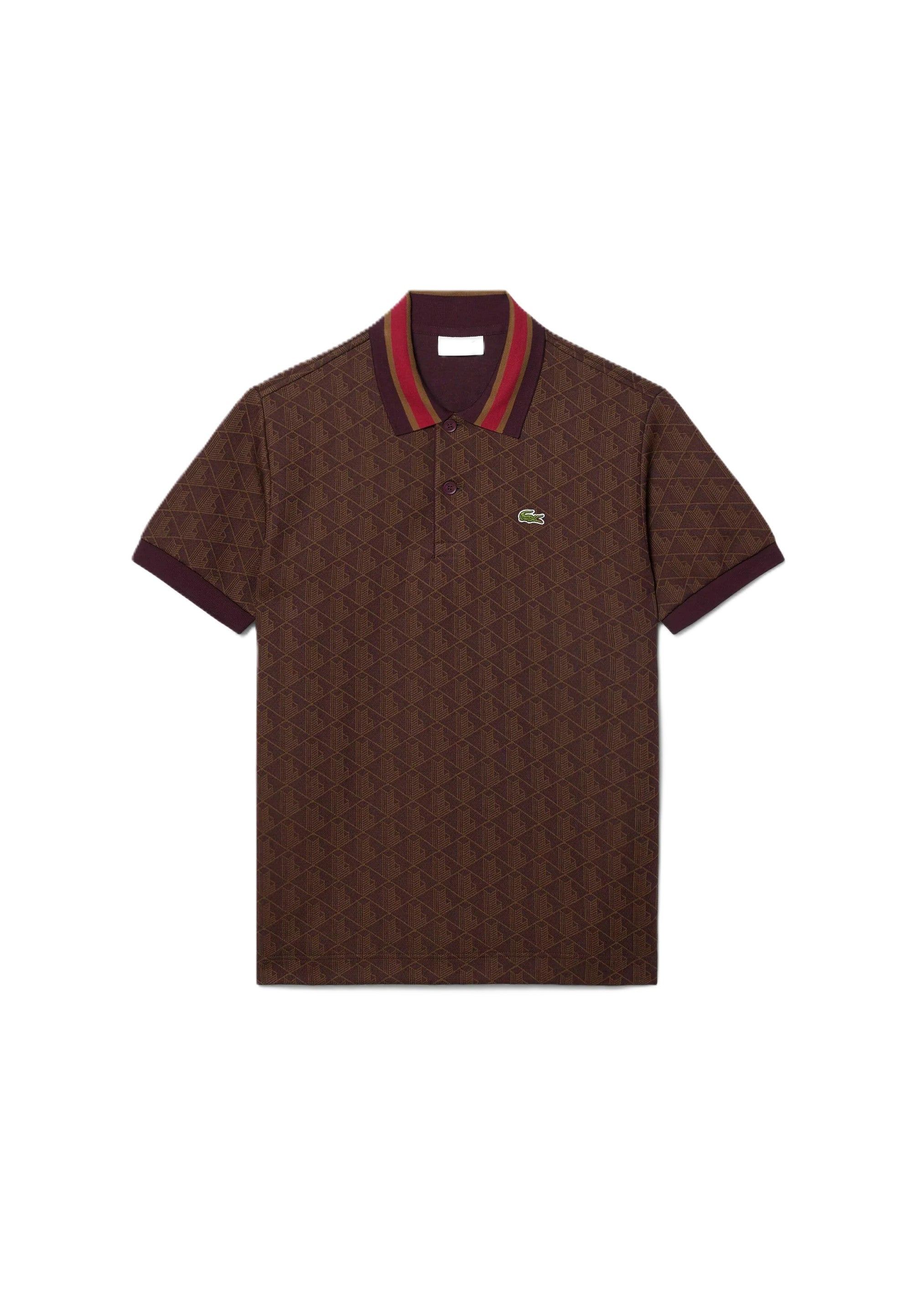 Classic fit monogram jacquard polo shirt