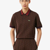 Classic fit monogram jacquard polo shirt