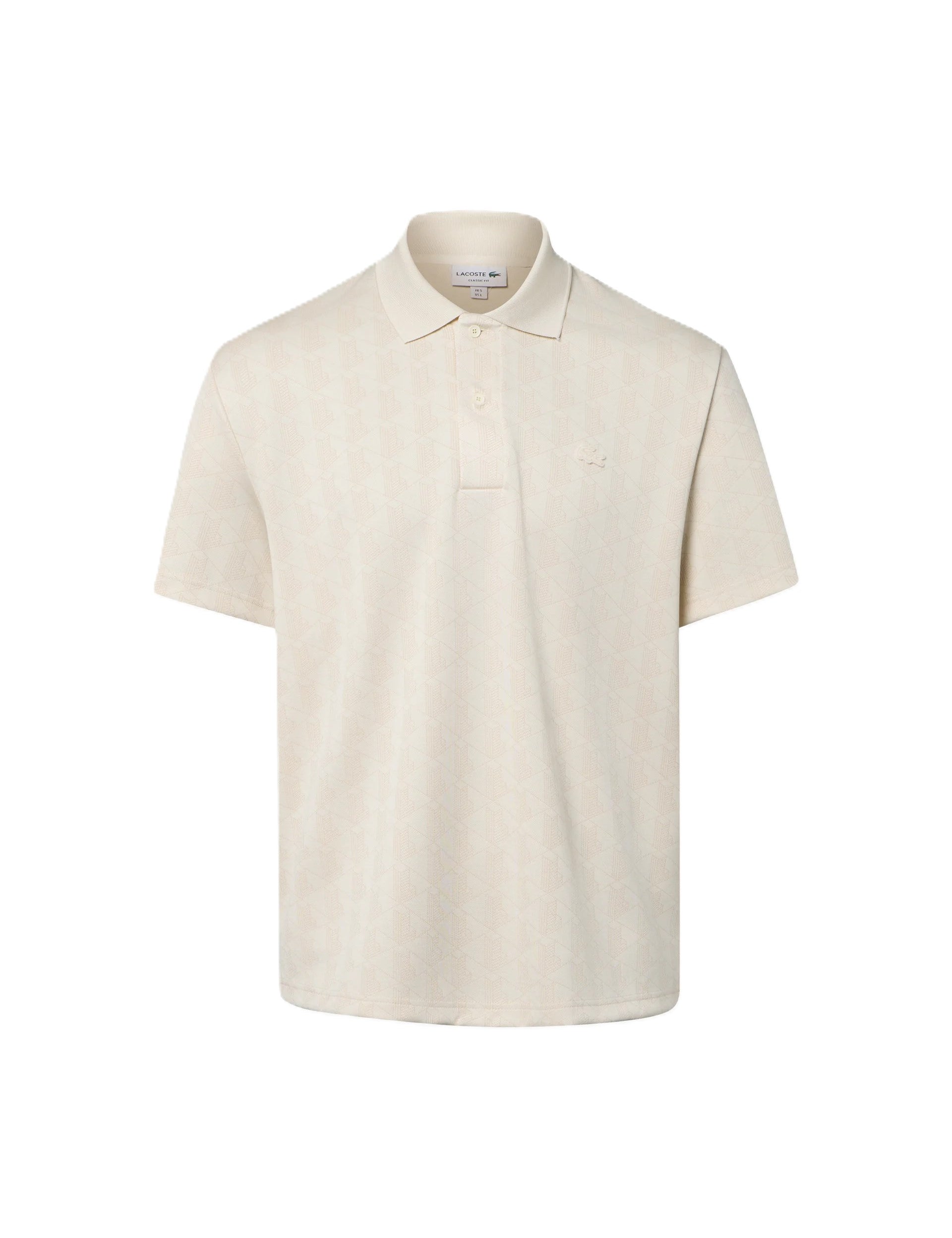 Polo classic fit jacquard con monogramma 