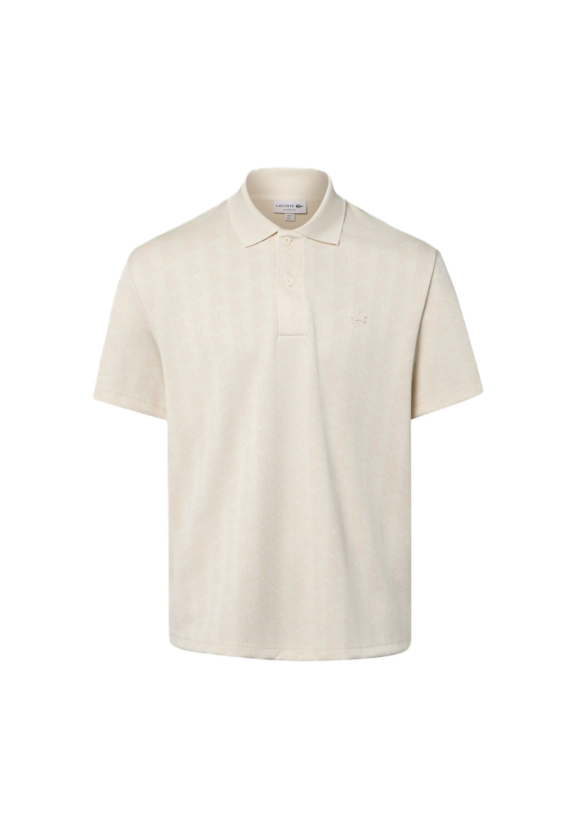 Polo classic fit jacquard con monogramma 