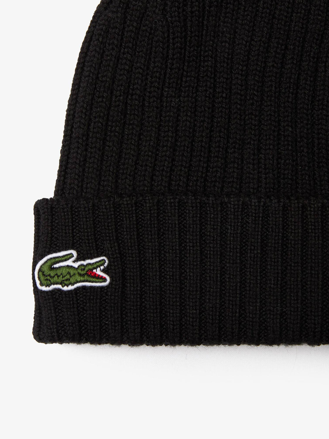 Brushed ribbed wool beanie