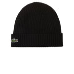 Brushed ribbed wool beanie