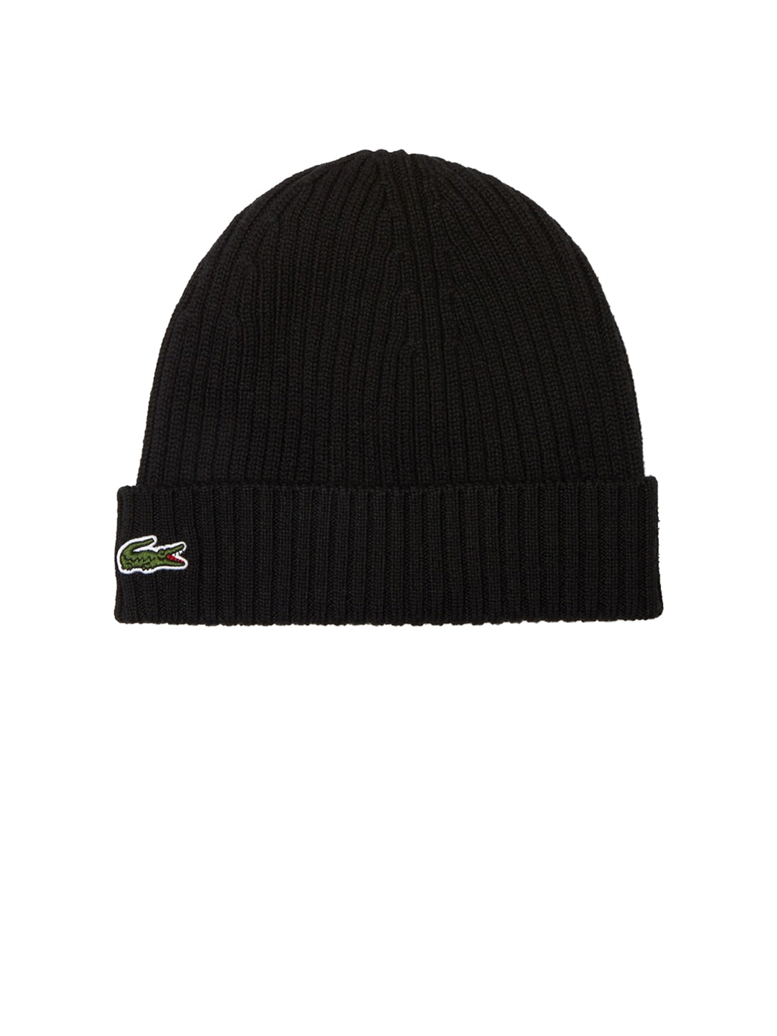 Brushed ribbed wool beanie