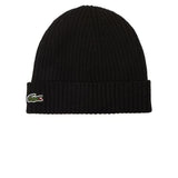 Brushed ribbed wool beanie