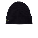 Brushed ribbed wool beanie