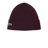 Brushed ribbed wool beanie