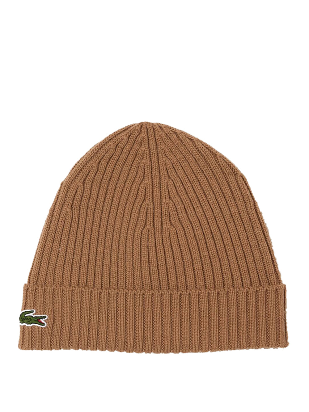 Brushed ribbed wool beanie