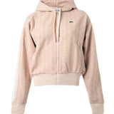 Felpa con cappuccio in jacquard con monogramma 