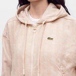 Felpa con cappuccio in jacquard con monogramma 