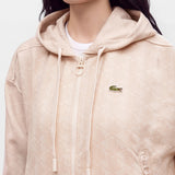Felpa con cappuccio in jacquard con monogramma 