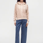 Felpa con cappuccio in jacquard con monogramma 
