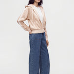 Felpa con cappuccio in jacquard con monogramma 