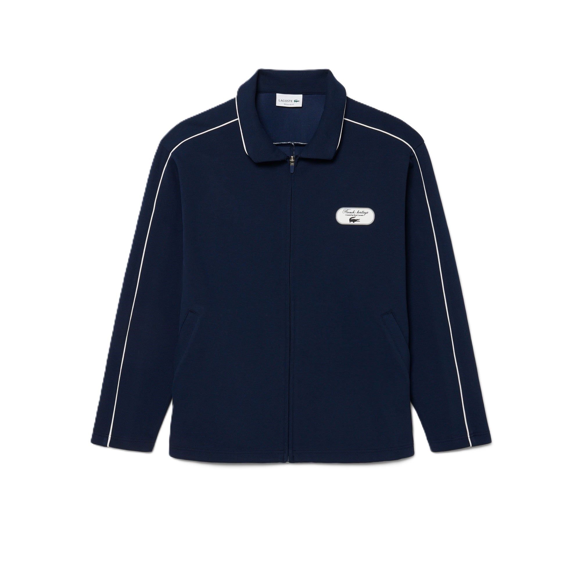 Felpa Tennis Heritage con zip e stemma 