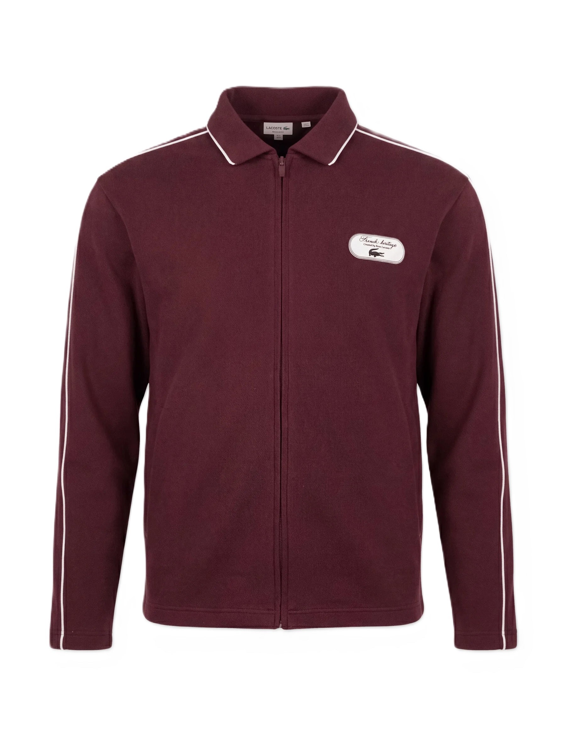 Felpa Tennis Heritage con zip e stemma 