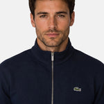 Felpa double face piqué zipped 