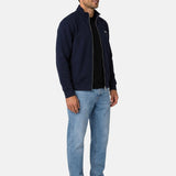 Felpa double face piqué zipped 