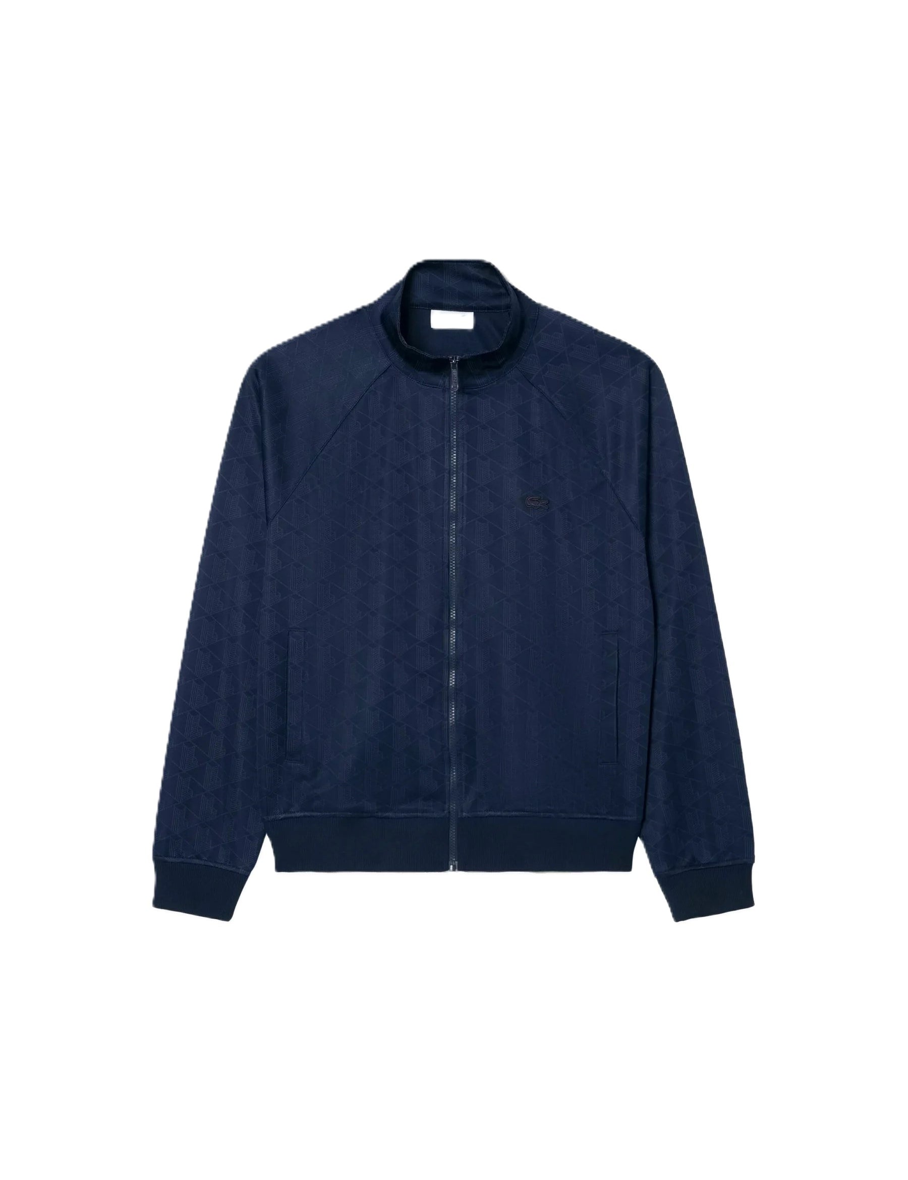 Giacca con zip jacquard con monogramma 