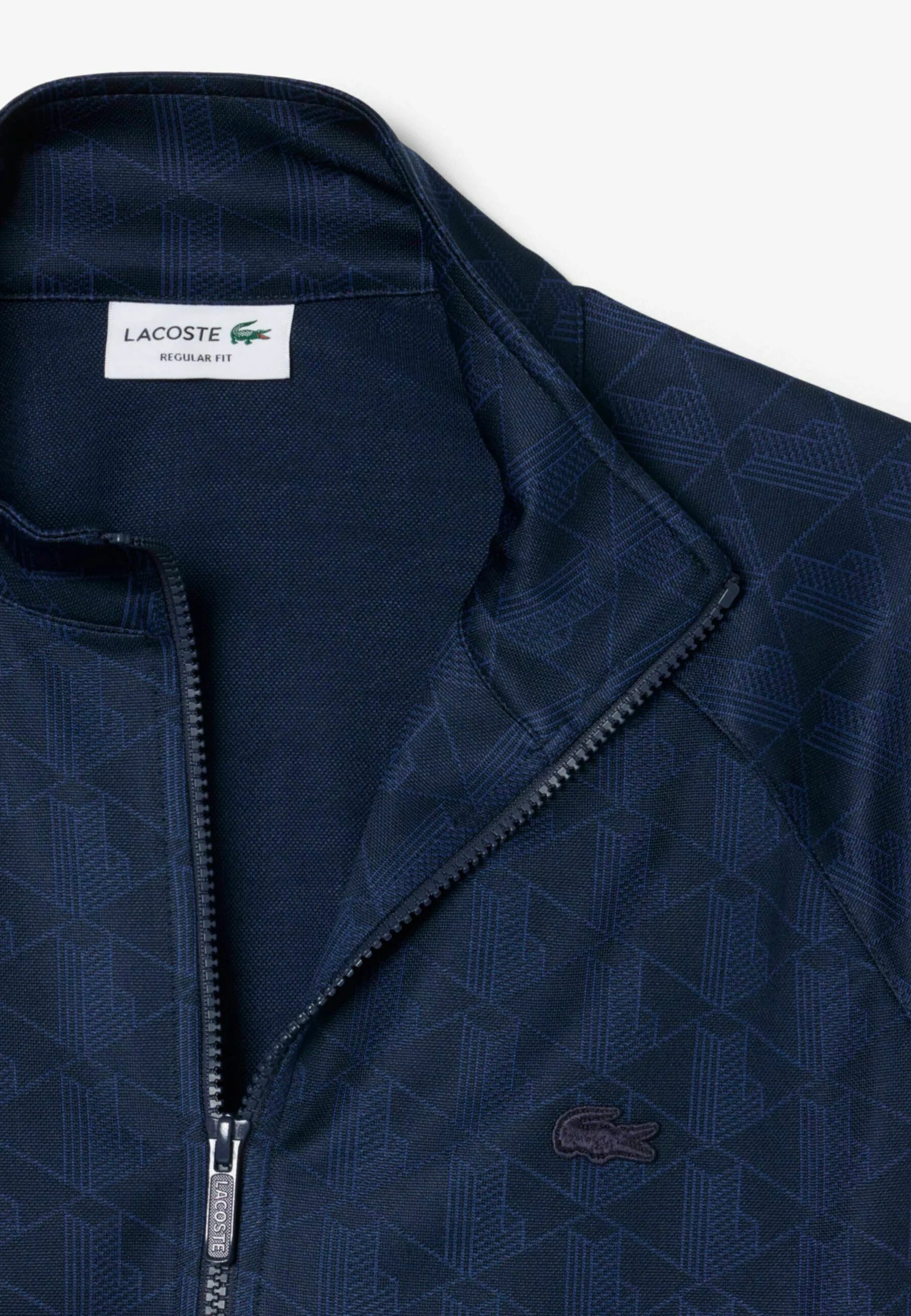 Giacca con zip jacquard con monogramma 