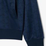 Giacca con zip jacquard con monogramma 