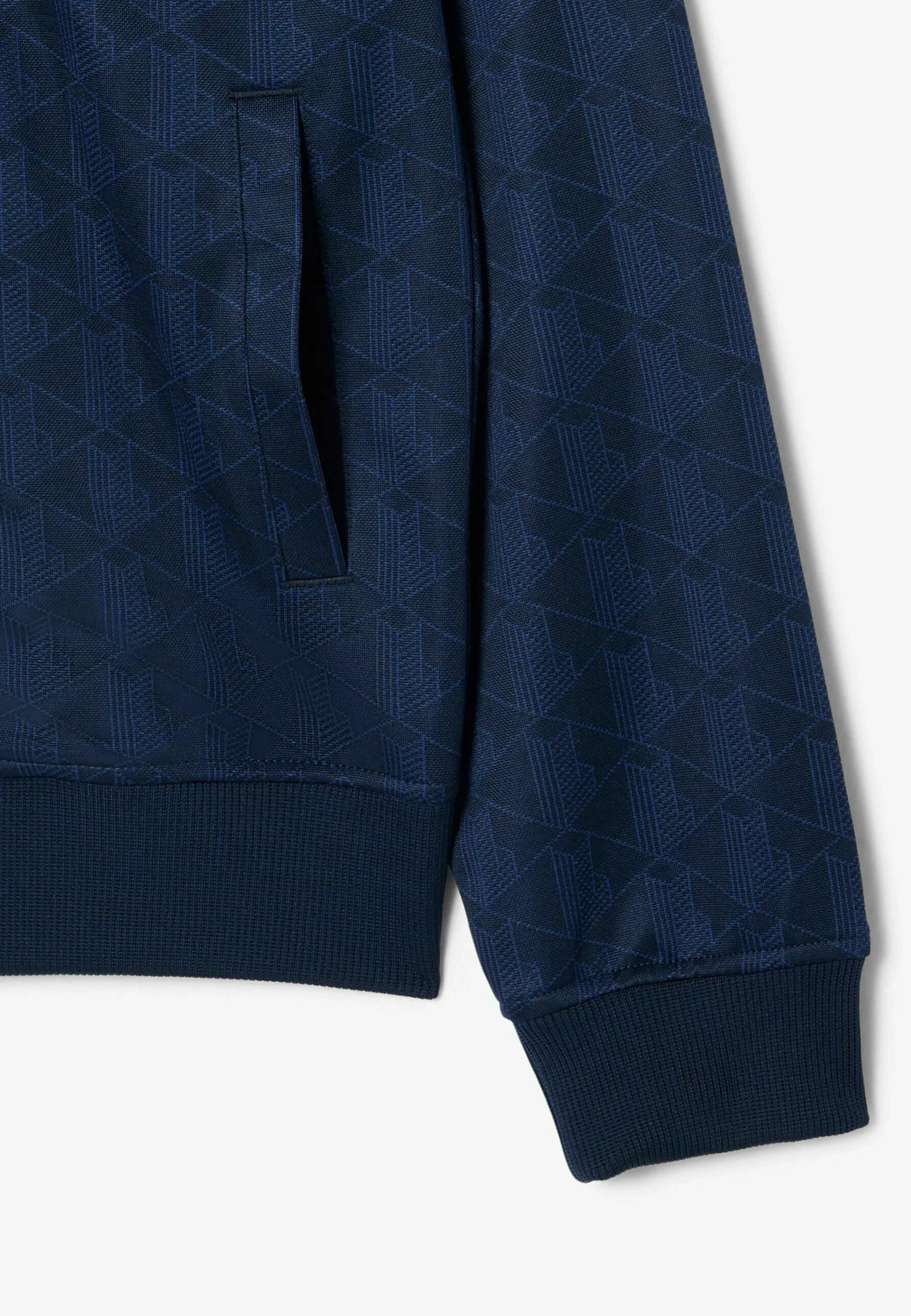 Giacca con zip jacquard con monogramma 
