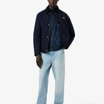 Giacca con zip jacquard con monogramma 
