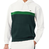 Felpa con cappuccio in tessuto felpato colorblock 