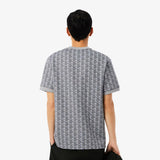 Slim fit T-shirt with jacquard monogram