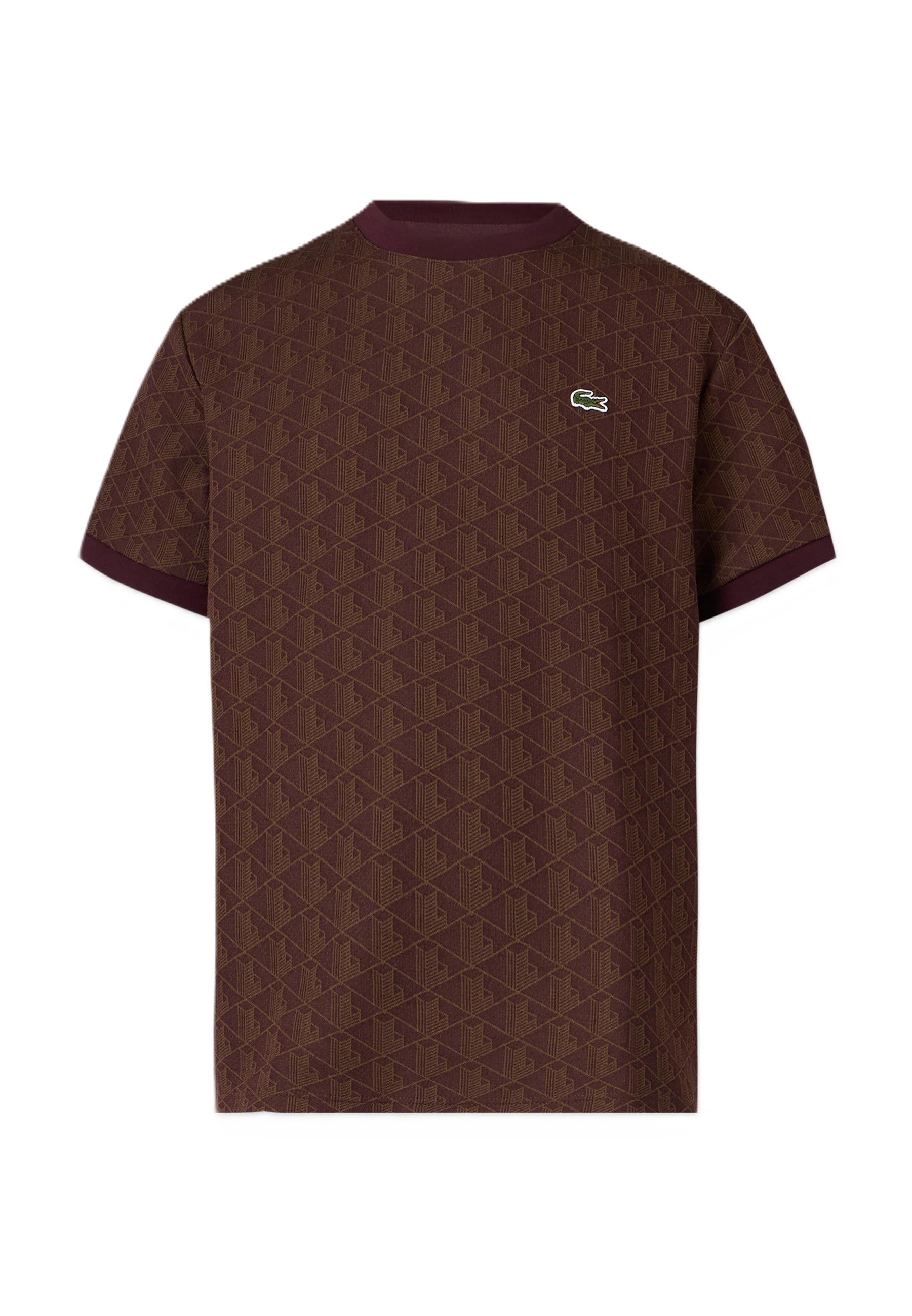 Slim fit T-shirt with jacquard monogram