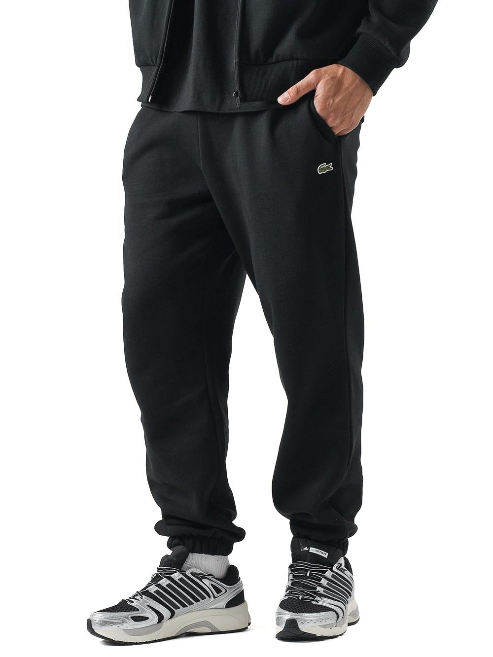 Pantaloni della tuta regular fit in tessuto felpato 