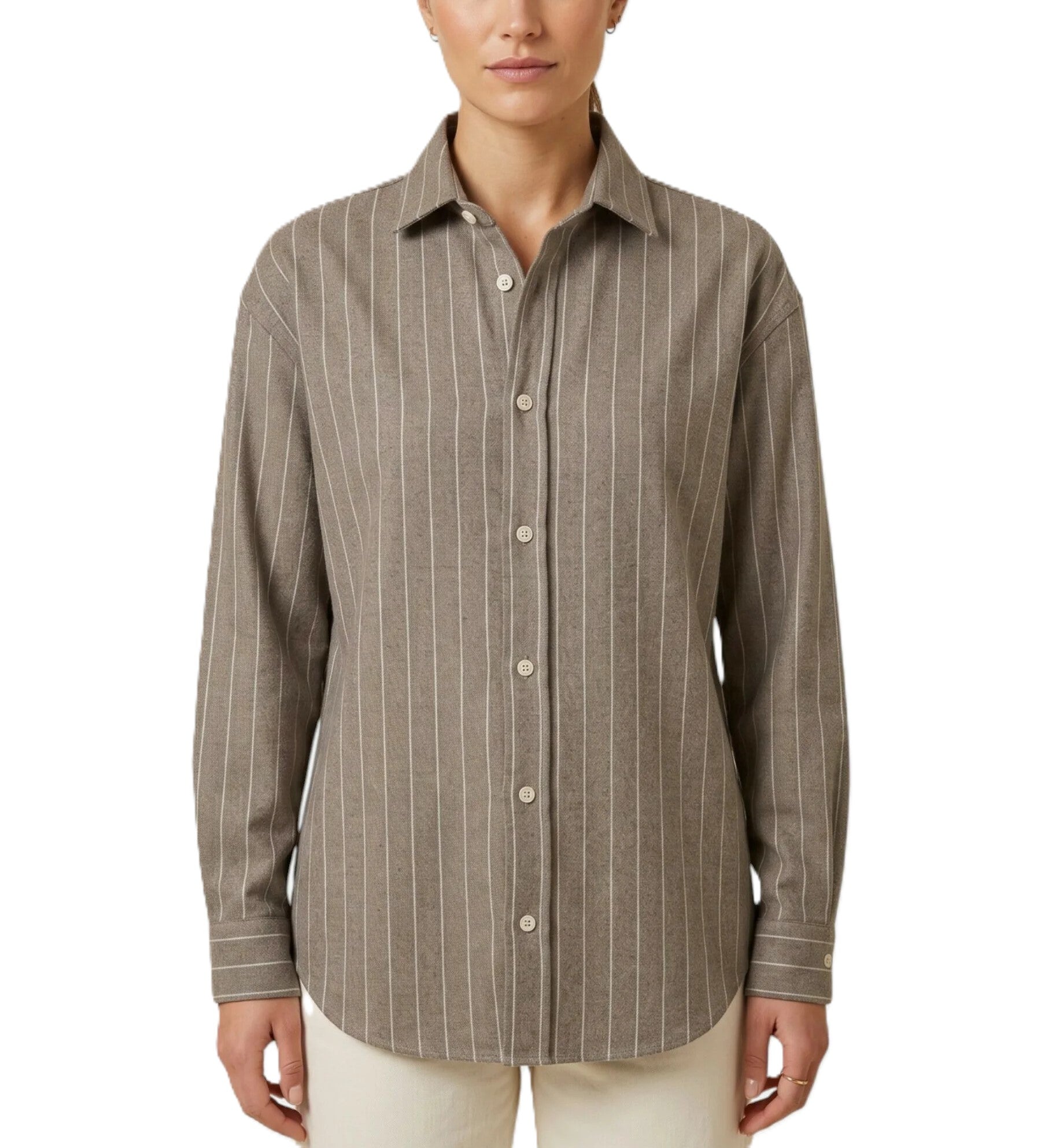 Gigy Flannel Pinstripes Rhinestones