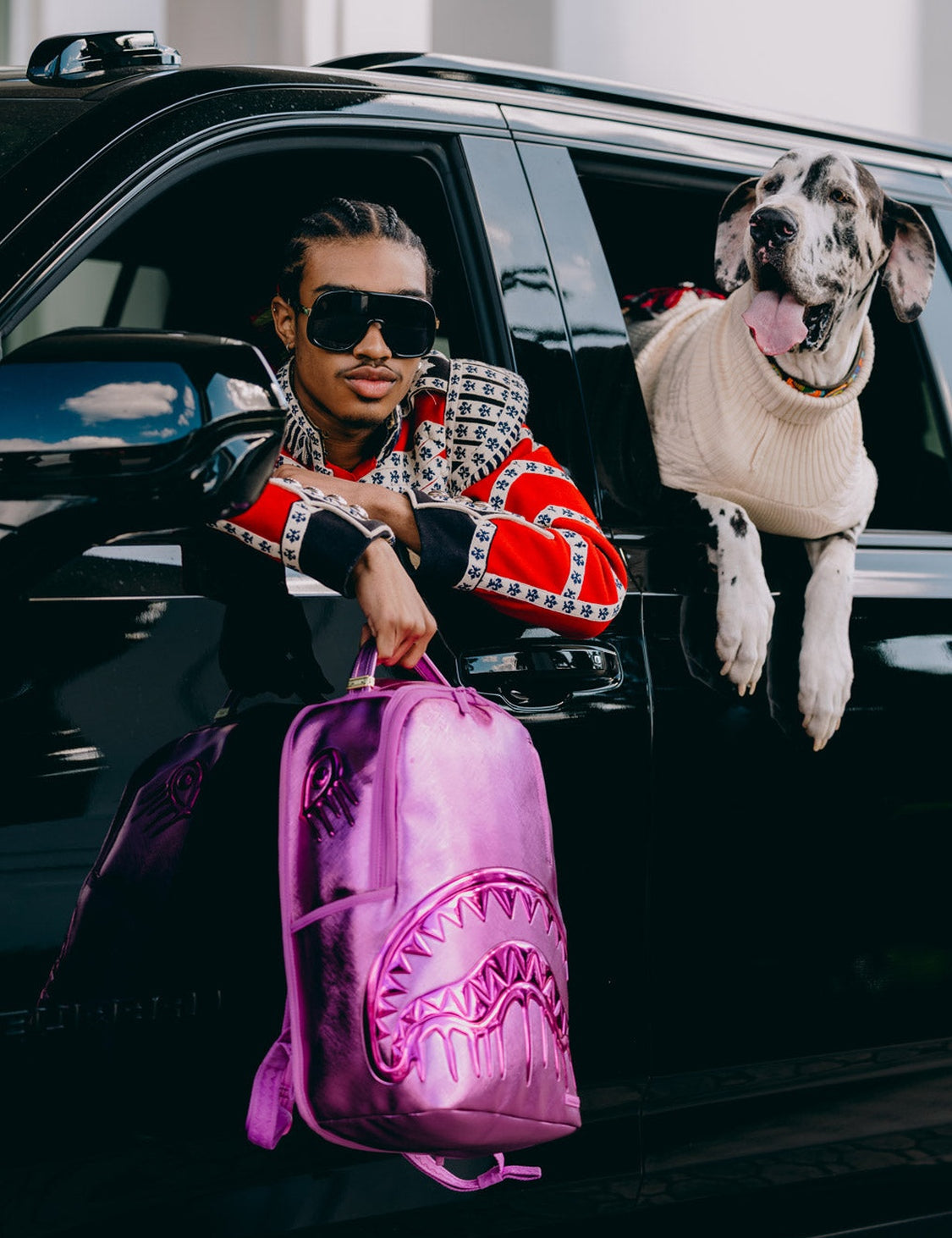 metallic pink metallic drip 