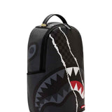 center rip revealing gray<BR/>check backpack 