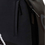 center rip revealing gray<BR/>check backpack 