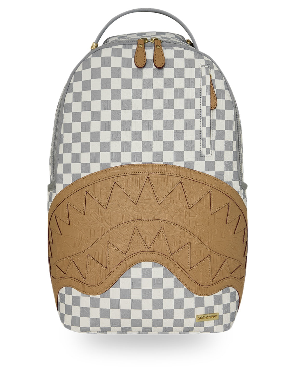 embossed cream check 