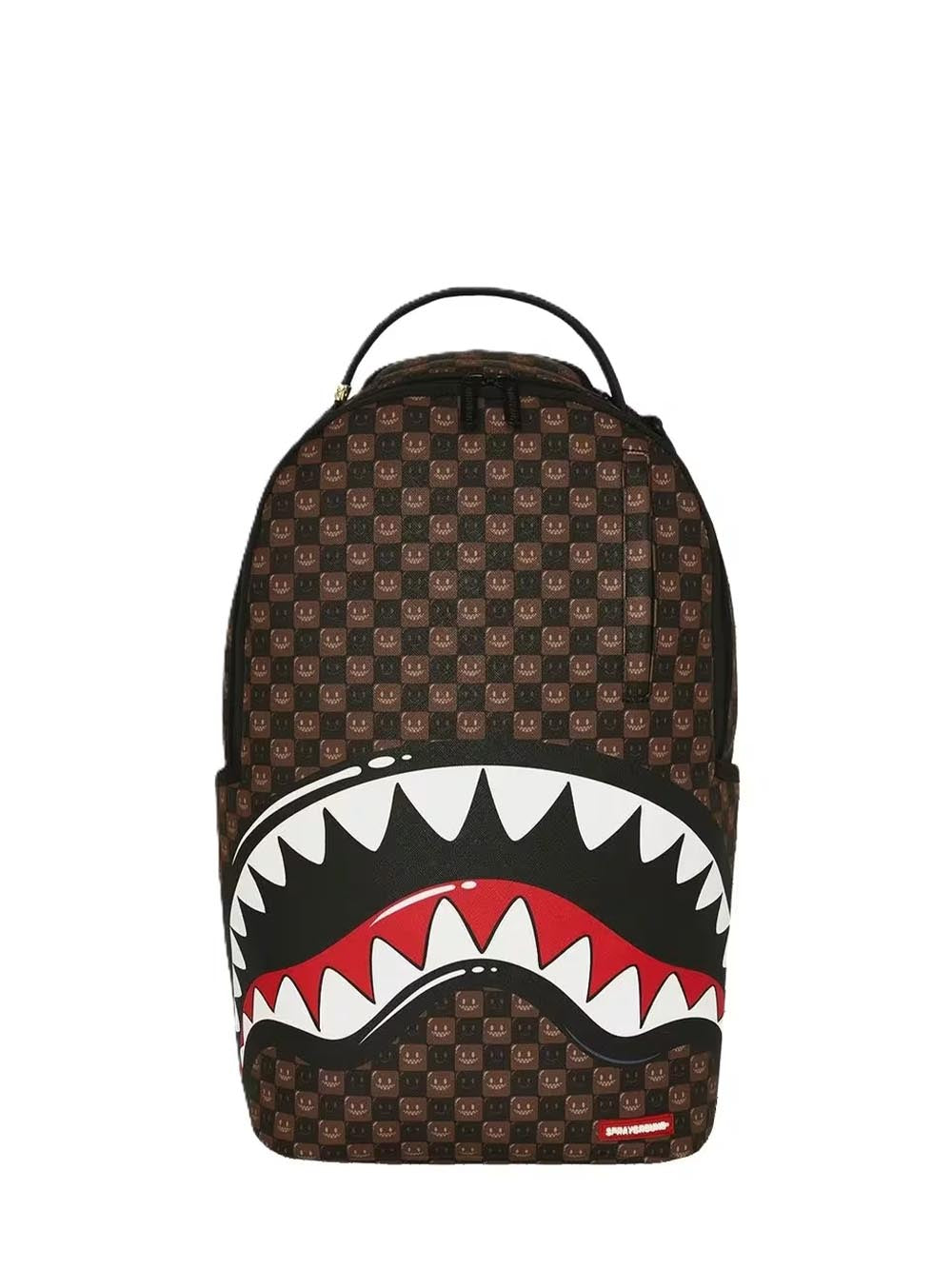 sharks in paris wtf bubble brown check backpack 