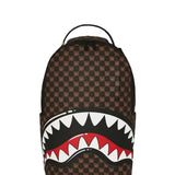 sharks in paris wtf bubble brown check backpack 