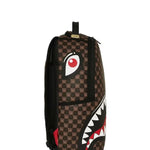 sharks in paris wtf bubble brown check backpack 