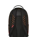 sharks in paris wtf bubble brown check backpack 